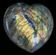 Flashy Polished Labradorite Heart #58861-1